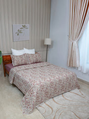 Voile Paisely Cream Printed Coverlet Set