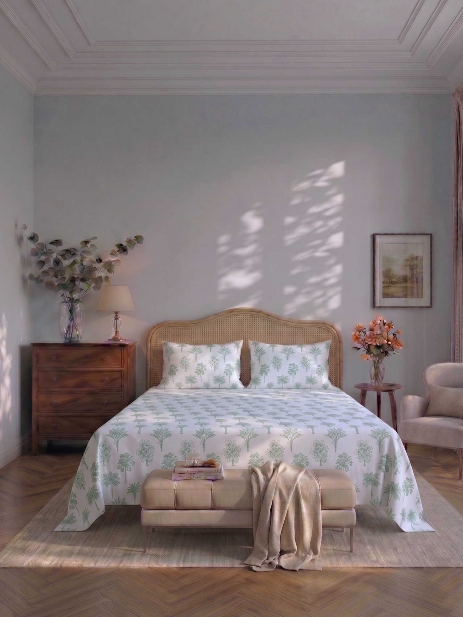 Bamboo Cotton Bedsheet Set – Sage Palms