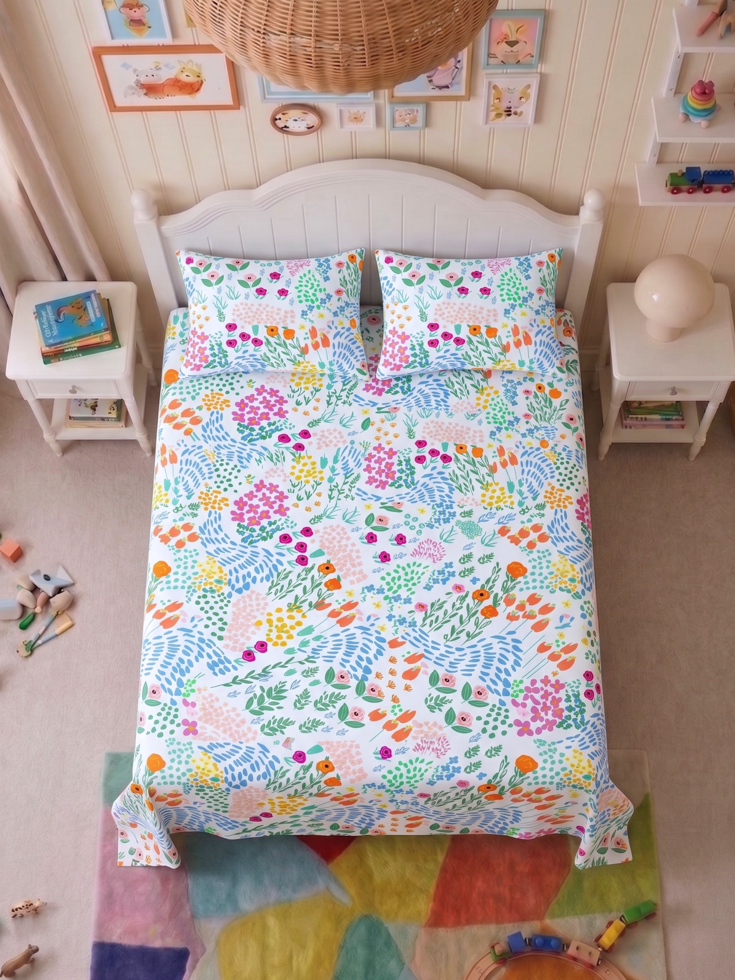 Bamboo Cotton Bedsheet Set – Storybook Garden