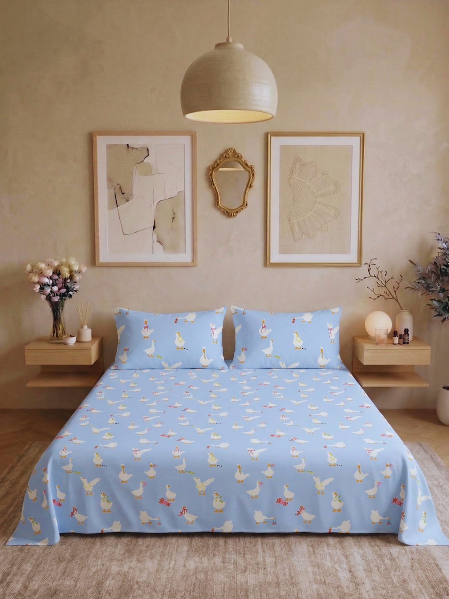 Bamboo Cotton Bedsheet Set – Little Ducks