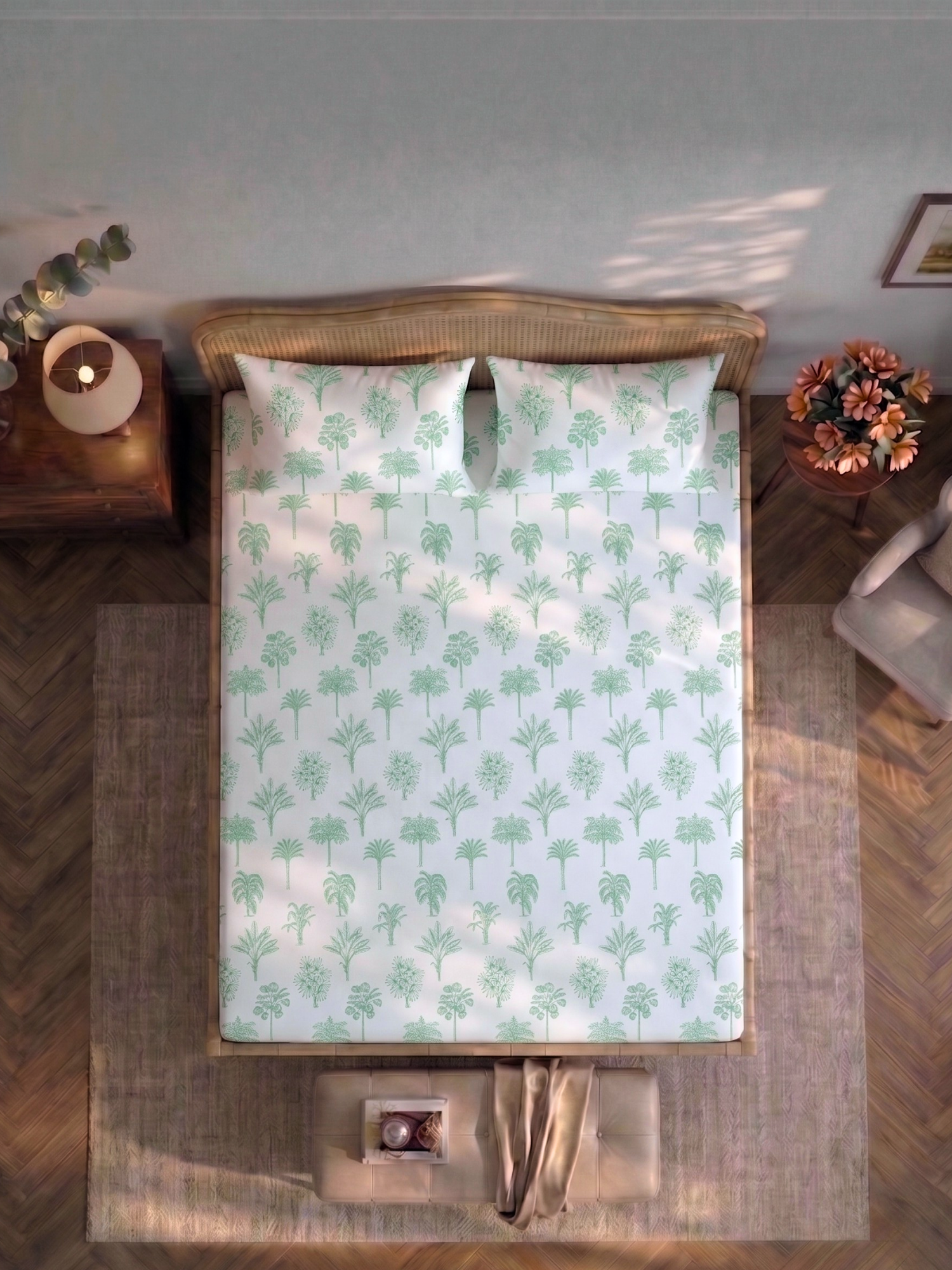 Bamboo Cotton Bedsheet Set – Sage Palms