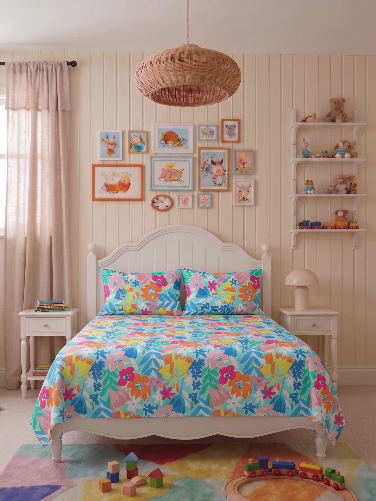 Bamboo Cotton Bedsheet Set – Garden Party