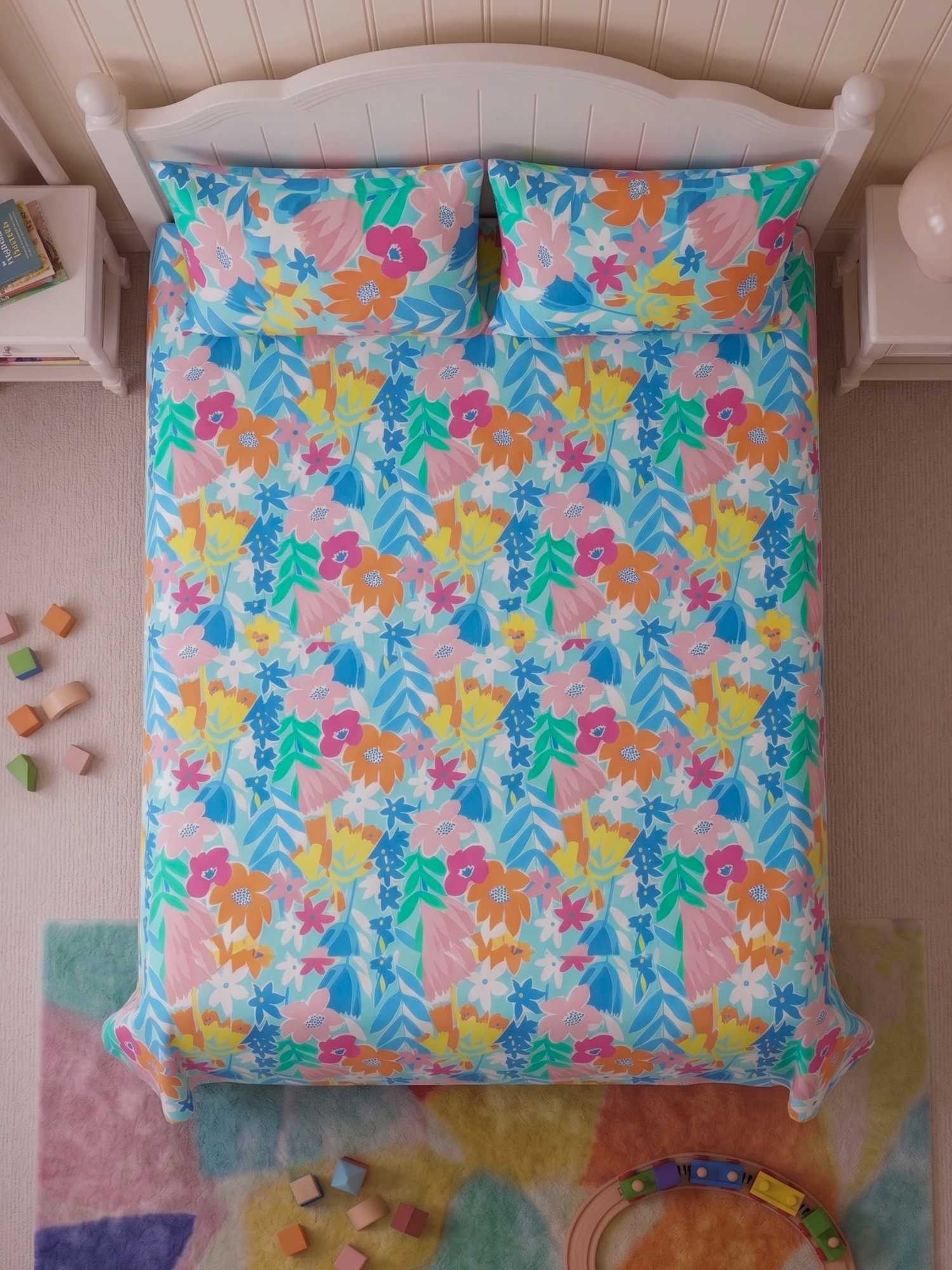 Bamboo Cotton Bedsheet Set – Garden Party