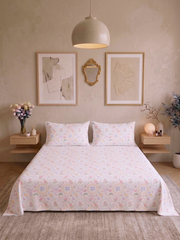 Bamboo Cotton Bedsheet Set – Floral Cross-Stitch