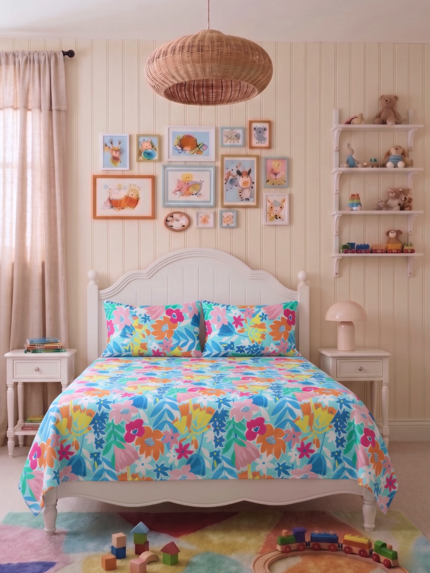Bamboo Cotton Bedsheet Set – Garden Party