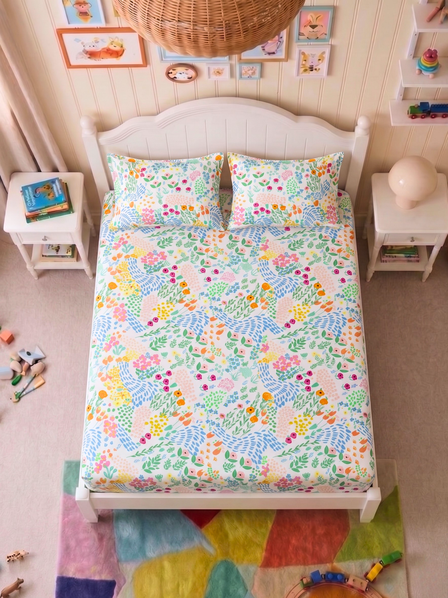 Bamboo Cotton Bedsheet Set – Storybook Garden
