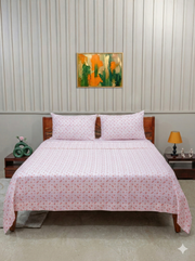 Blush Printed Bedsheet Set