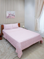 Blush Printed Bedsheet Set