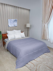 Violet/ Grey Solid Reversible all season Comforter