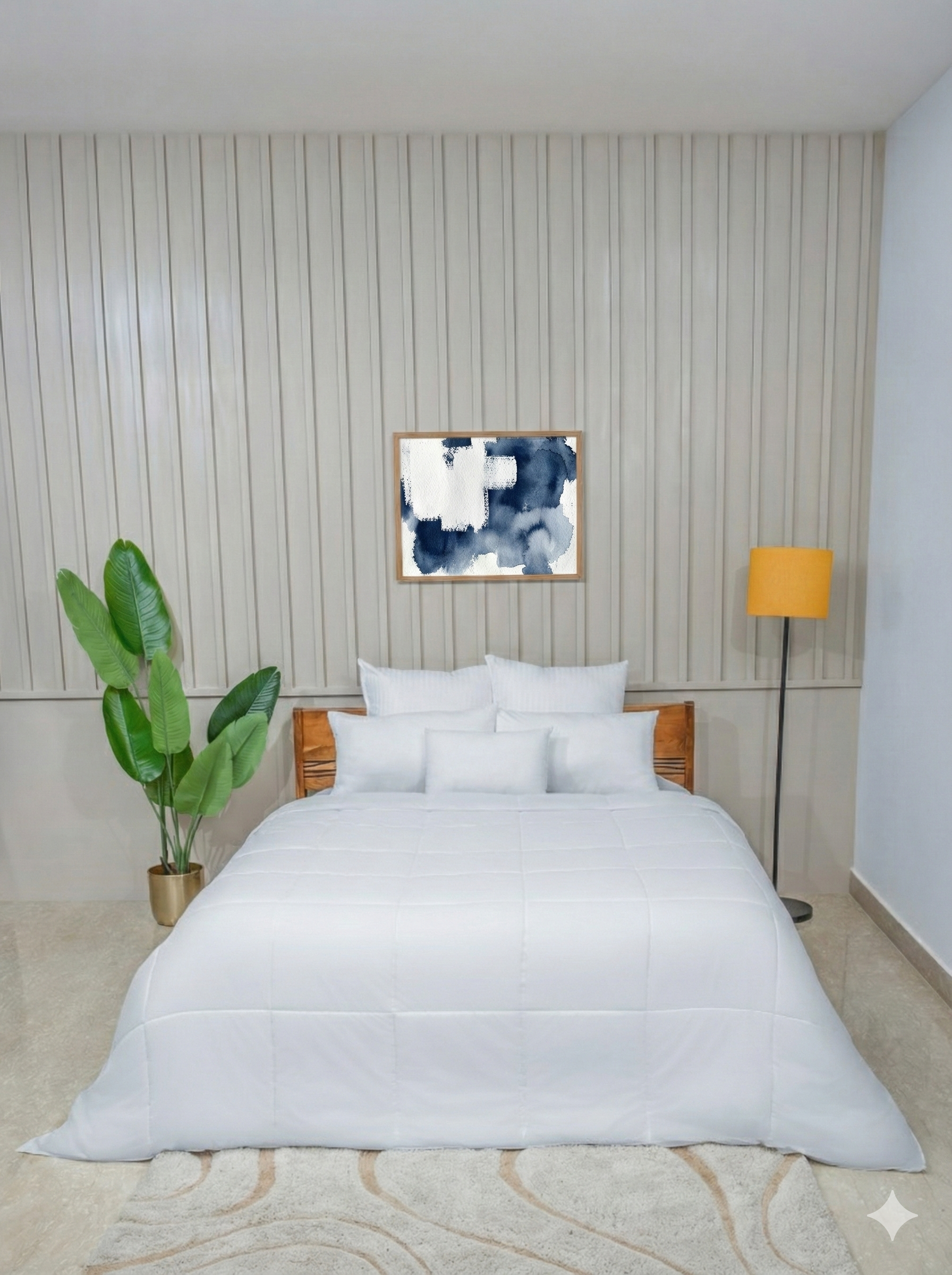 White / White Twin Solid Reversible All Season Comforter