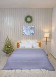 Violet/ Grey Solid Reversible all season Comforter