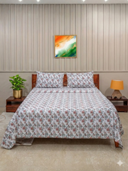 Rose Bloom Printed Bedsheet Set